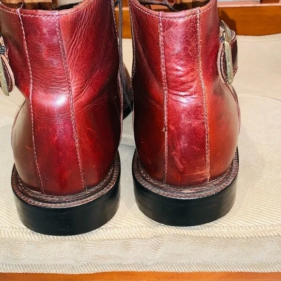 Carlo Morandi Leather Ankle Buckled Boots. - Picture 6 of 14